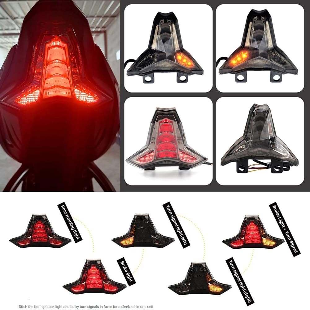 Amazon.com: KomoreLee Motorcycle Integrated Tail Light with Turn